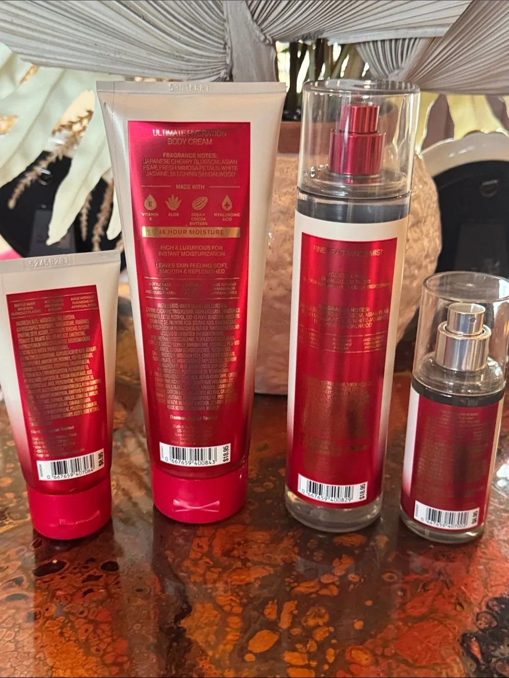 Bath & Body Works 4 Pc Japanese Cherry Blossom Lotion & Mist Set